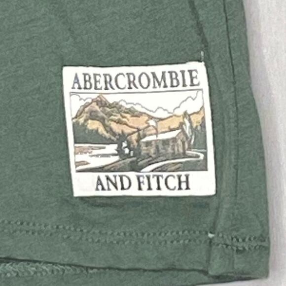 NOS Abercrombie & Fitch New York Logo Tee Shirt Kids 15/16 Hunter Green Spellout - Picture 4 of 10